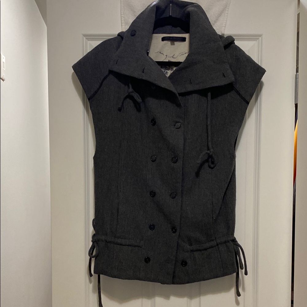 ERYN BRINIE COLLECTION Women's Gray Double-Breasted Jacket-loose fit